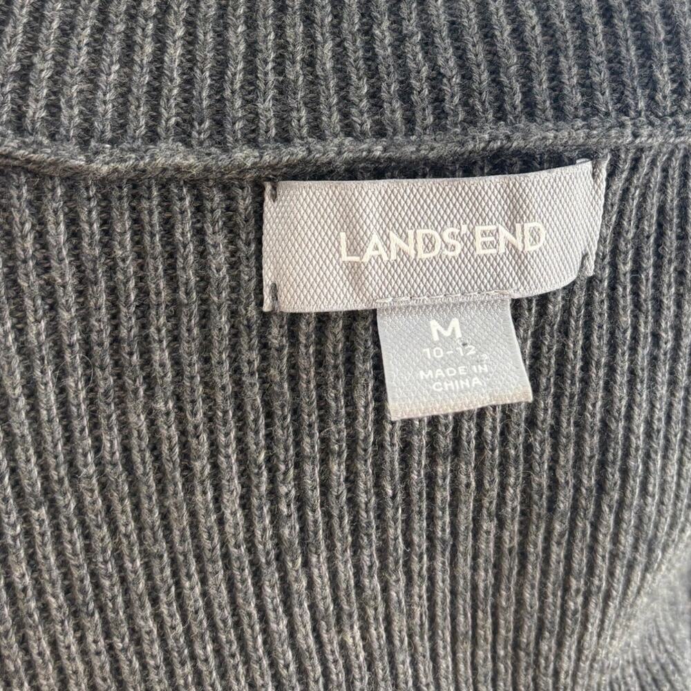 Lands' End Gray Knit Cotton Sleeveless Tie Waist Vest - Picture 8 of 10